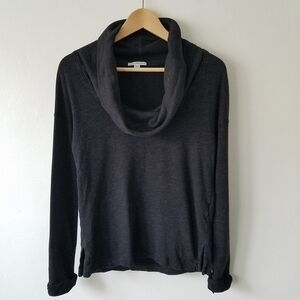 𝅺James Perse Cowl Neck Supima Longsleeve Pull-over Sweater
